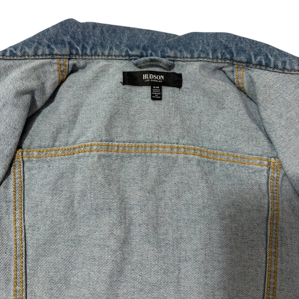 Hudson Los Angeles Medium Wash Casual Denim Jean Jacket Women’s Size S/M - Picture 8 of 11